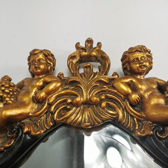 Image 1 of Vintage Rococo, Baroque Italian Putti mirror, mantel mirror