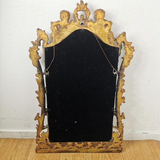 Image 1 of Vintage Rococo, Baroque Italian Putti mirror, mantel mirror