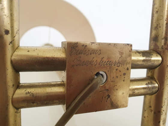 Image 1 of Lámpara de mesa de latón estilo Hollywood Regency, Italia, década de 1950