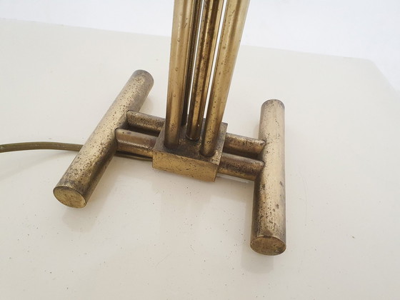 Image 1 of Lámpara de mesa de latón estilo Hollywood Regency, Italia, década de 1950