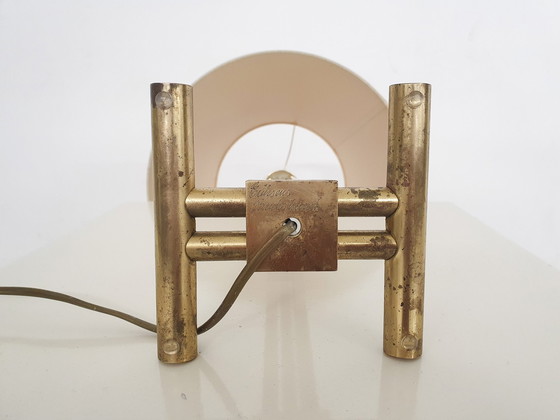 Image 1 of Lámpara de mesa de latón estilo Hollywood Regency, Italia, década de 1950