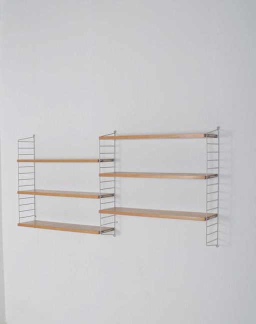 Swedish Double Wall Rack Designed By Kasja & Nils Nisse Strinning, 1950s