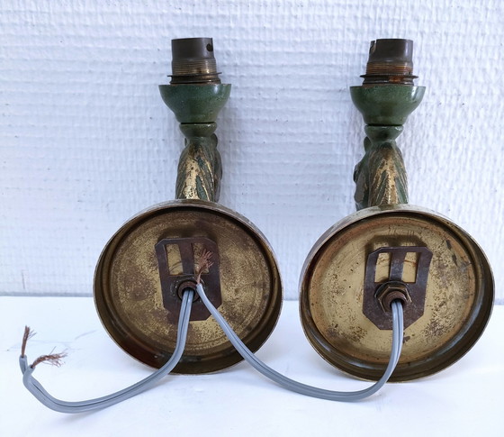 Image 1 of Pair of Bronze Antique Horse Wall Lights