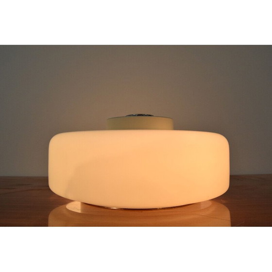 Image 1 of Vintage wall lamp in milk glass and metal by Josef Hurka for Napako, Czechoslovakia 1970