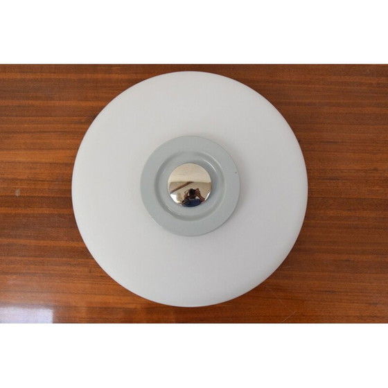 Image 1 of Vintage wall lamp in milk glass and metal by Josef Hurka for Napako, Czechoslovakia 1970