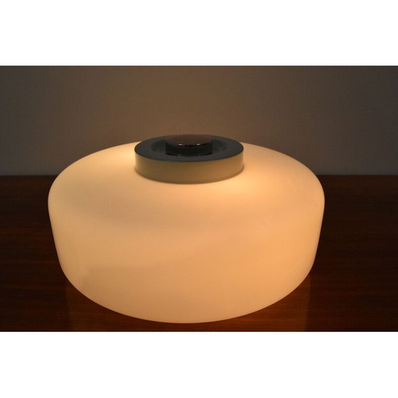 Image 1 of Vintage wall lamp in milk glass and metal by Josef Hurka for Napako, Czechoslovakia 1970