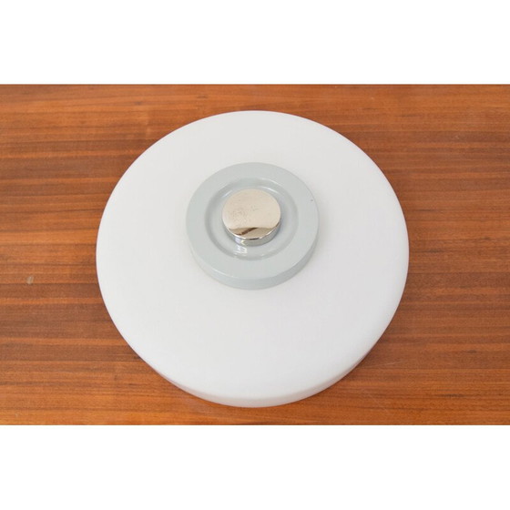 Image 1 of Vintage wall lamp in milk glass and metal by Josef Hurka for Napako, Czechoslovakia 1970