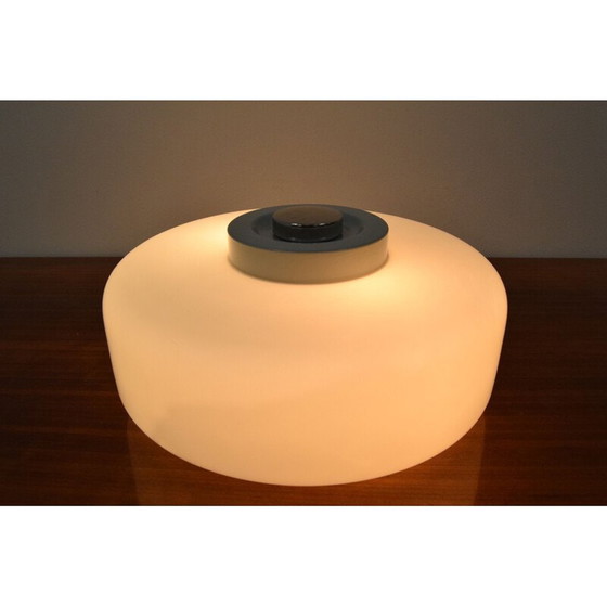 Image 1 of Vintage wall lamp in milk glass and metal by Josef Hurka for Napako, Czechoslovakia 1970