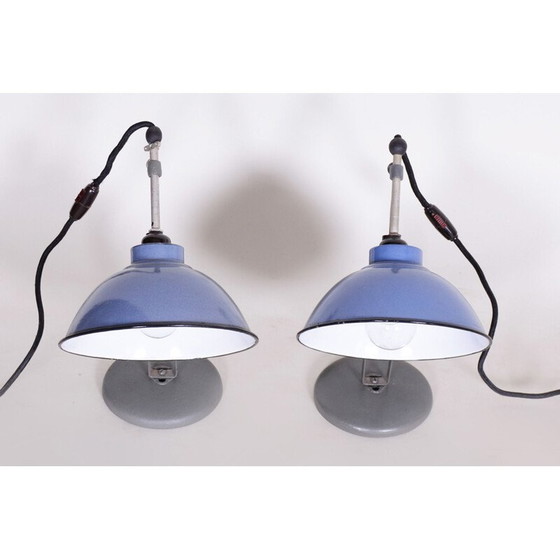 Image 1 of Coppia di lampade vintage Bauhaus di Drupol, Cecoslovacchia 1930