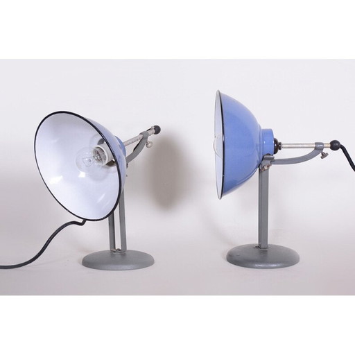 Coppia di lampade vintage Bauhaus di Drupol, Cecoslovacchia 1930