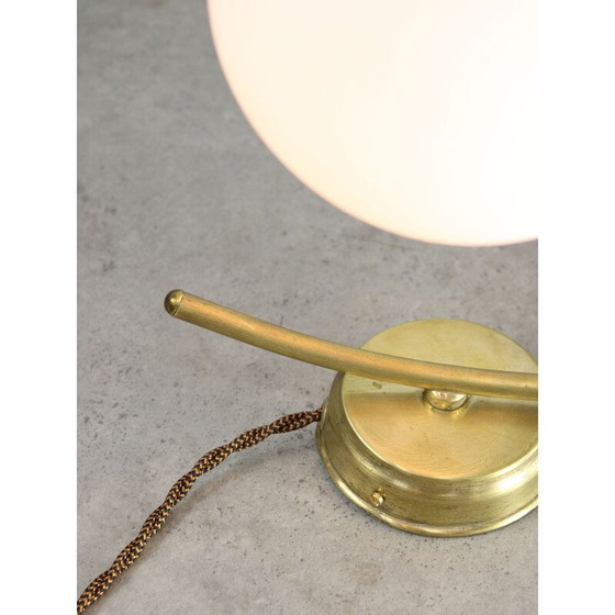 Image 1 of Lampada da parete vintage in ottone e opalino, Italia