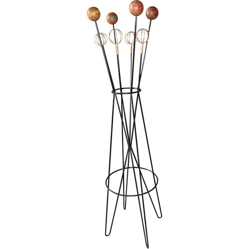 Vintage Geo Astrolab coat rack by Roger Feraud, 1950s