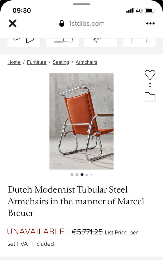 Image 1 of Rare Midcentury Bauhaus Armchair, Ca30S