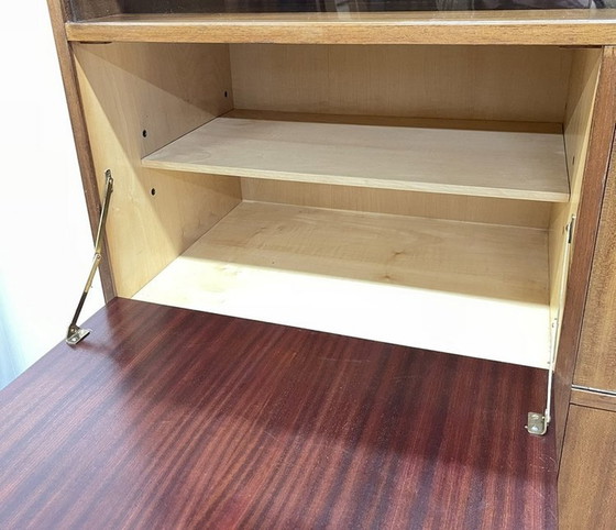 Image 1 of Vintage Midcentury Wall Cabinet Highboard Vitrine Bar Cupboard