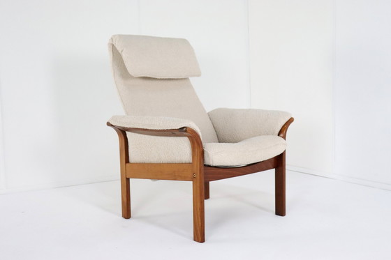 Image 1 of Poltrona relax G-Möbel 'Stockholm', nuova tappezzeria vintage