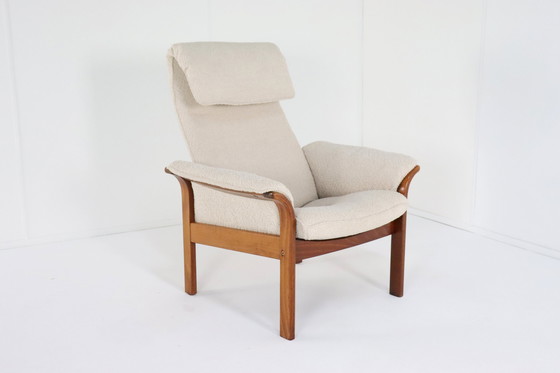 Image 1 of Poltrona relax G-Möbel 'Stockholm', nuova tappezzeria vintage