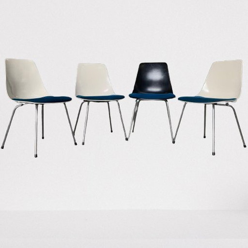 Model 225/2 Chairs By Georg Leowald For Wilkhahn