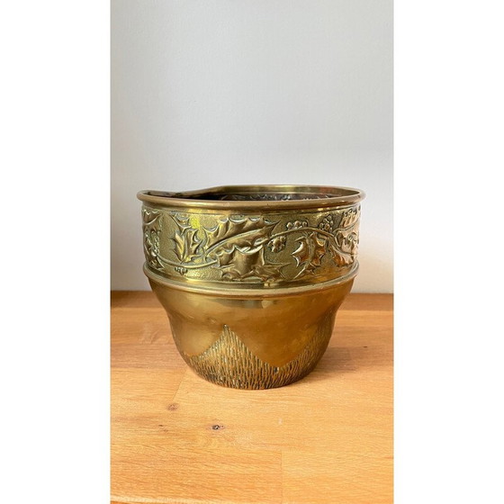 Image 1 of Vintage brass planter, 1980