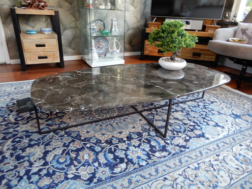 Design Coffee Table Polished Maroon Marble.