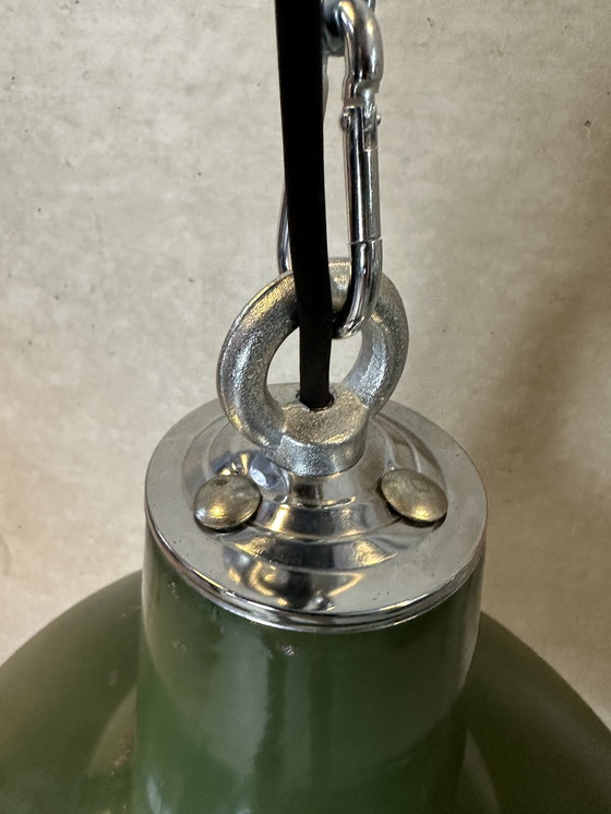 Image 1 of 2X Lampes Vintage Xl en émail - Vert