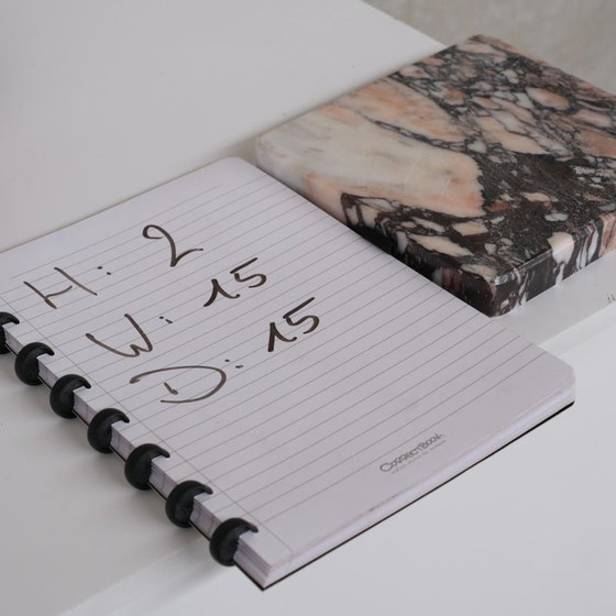 Image 1 of Vassoio quadrato in marmo vintage, Italia 1970