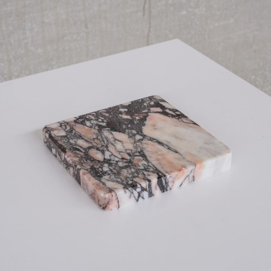 Image 1 of Vassoio quadrato in marmo vintage, Italia 1970