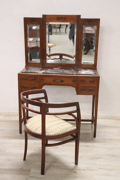 Dressing Table with Armchair, Early 20th Century