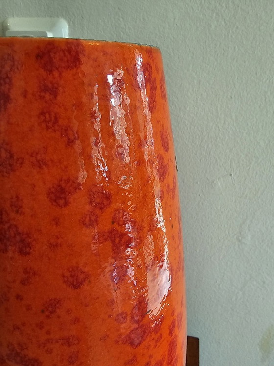 Image 1 of Large Orange Scheurich West Germany Vase