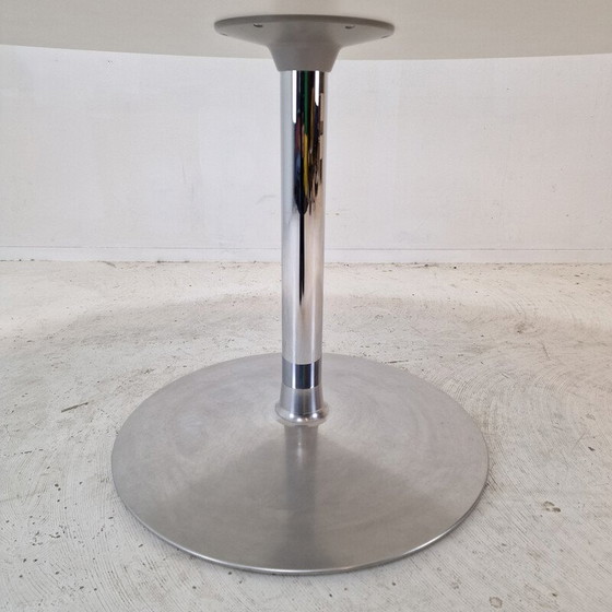 Image 1 of Tavolo da pranzo ovale vintage in legno impiallacciato bianco di Pierre Paulin per Artifort, 1960