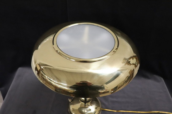 Image 1 of Brass Table Lamp in the style of Oscar Torlasco For Lumi, 1950S