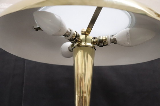 Image 1 of Brass Table Lamp in the style of Oscar Torlasco For Lumi, 1950S