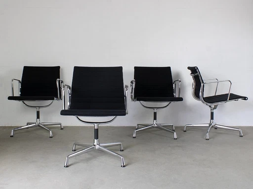 Set A 4Pieces Vitra Ea 108 Conference Chairs Design Charles Eames