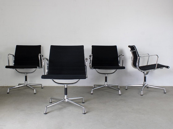 Image 1 of Set A 4Pieces Vitra Ea 108 Conference Chairs Design Charles Eames