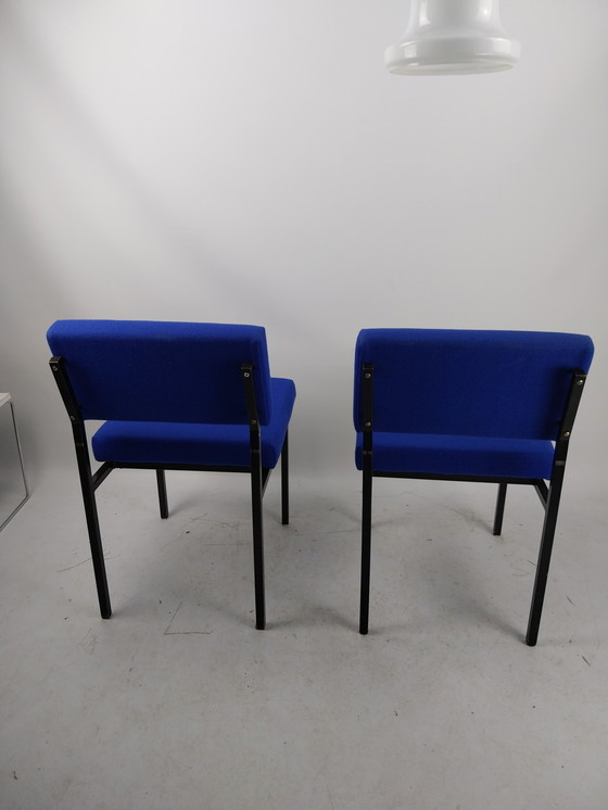 Image 1 of 2x Spectrum chair 1960s in original blue fabric. 43 x 50 x 70cm zh 45cm