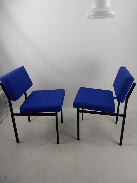 Image 1 of 2x Spectrum chair 1960s in original blue fabric. 43 x 50 x 70cm zh 45cm