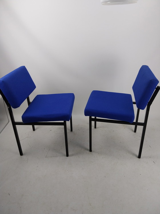 Image 1 of 2x Spectrum chair 1960s in original blue fabric. 43 x 50 x 70cm zh 45cm