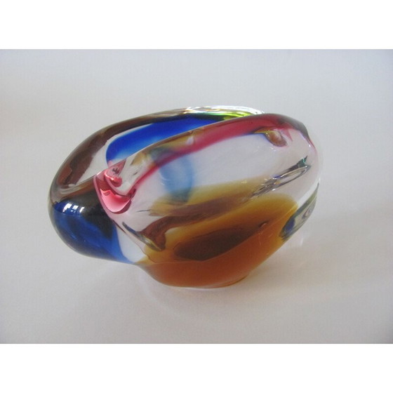 Image 1 of Posacenere vintage in vetro metallizzato, Cecoslovacchia 1960