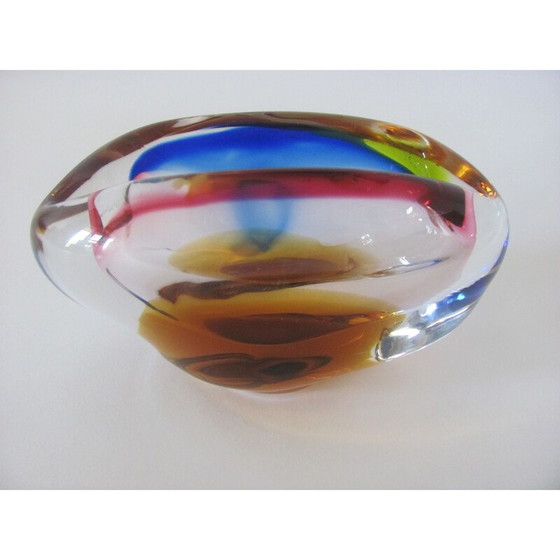 Image 1 of Posacenere vintage in vetro metallizzato, Cecoslovacchia 1960