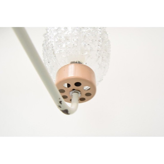 Image 1 of Vintage glass and metal chandelier by Jilové u Děčína, Czechoslovakia 1970