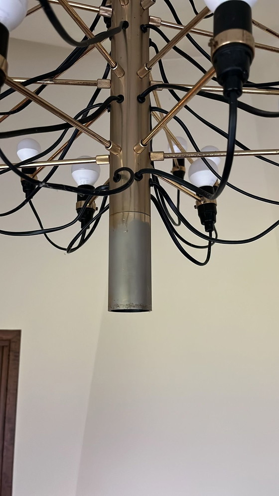 Image 1 of Gino Sarfatti Brass Chandelier