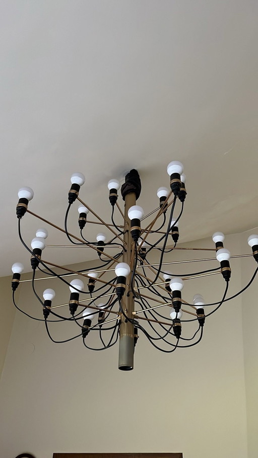 Gino Sarfatti Brass Chandelier