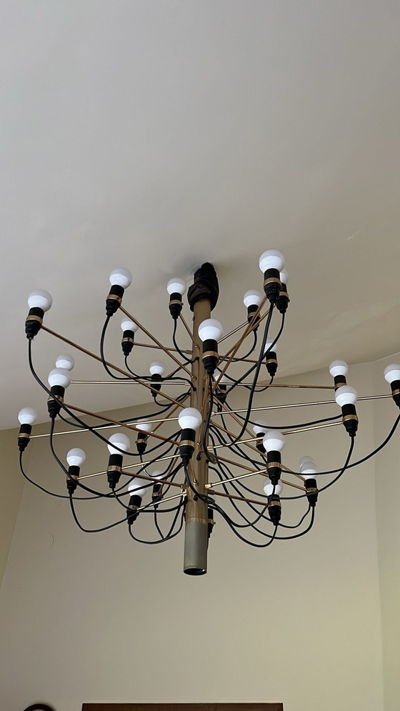 Image 1 of Gino Sarfatti Brass Chandelier