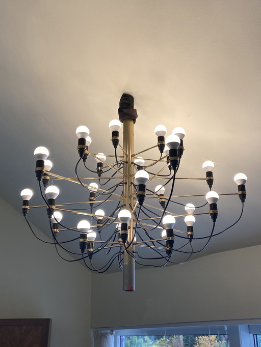 Gino Sarfatti Brass Chandelier