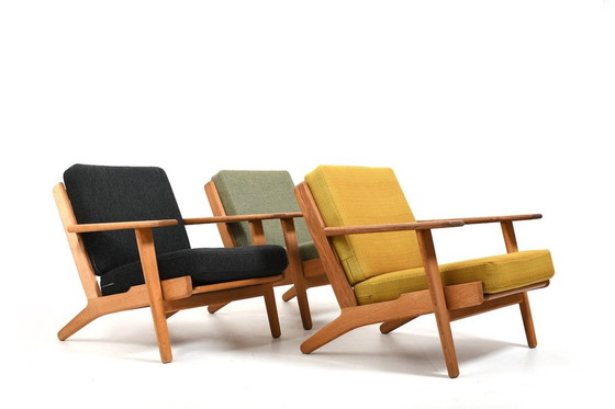 Image 1 of GE-290 Easy Chairs by Hans J. Wegner for Getama, 1950s, Set of 3