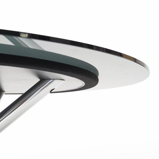 Image 1 of Vintage table with circular glass top by Carlo Bartoli for D70, 1970s