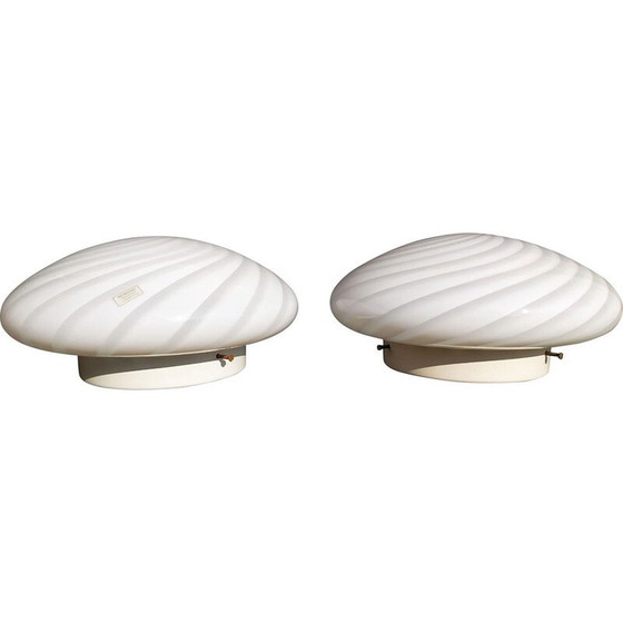 Image 1 of Pair of italian Murano vintage wall lamps, 1960