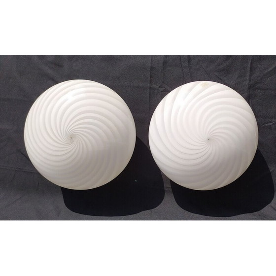 Image 1 of Pair of italian Murano vintage wall lamps, 1960