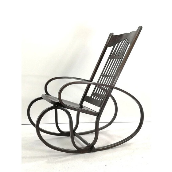 Image 1 of Vintage bentwood rocking chair by Gustav Siegel for Jacob & Josef Kohn, 1910s