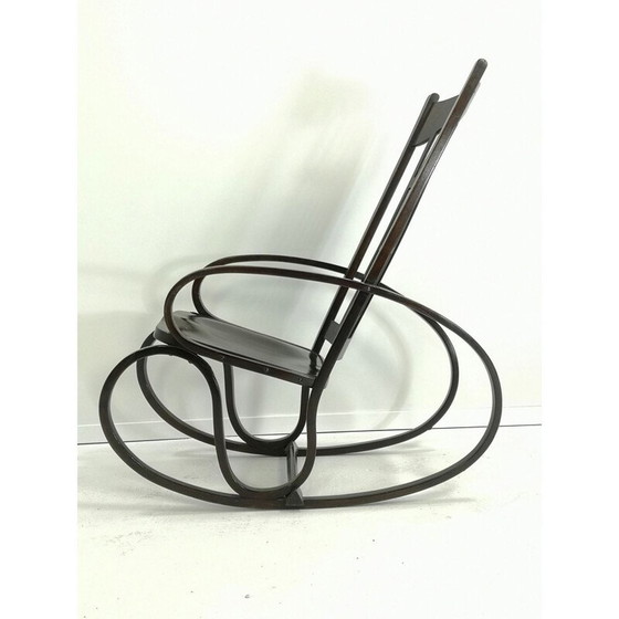Image 1 of Vintage bentwood rocking chair by Gustav Siegel for Jacob & Josef Kohn, 1910s
