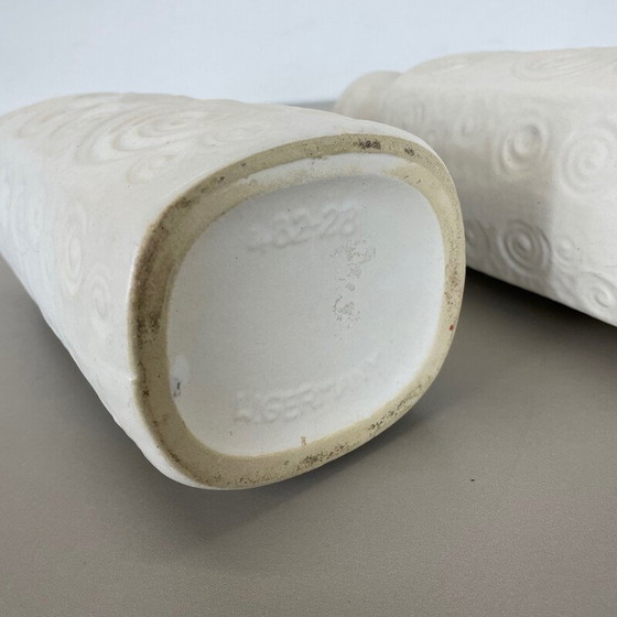 Image 1 of Pair of vintage pottery fat lava vases Jura 482-28 by Scheurich, Germany 1970s